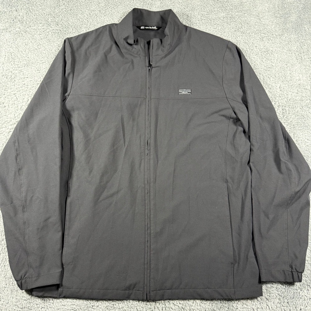 TravisMathew Crystal Cove 2.0 Full Zip Jacket Mens Large Black Golf Lightweight